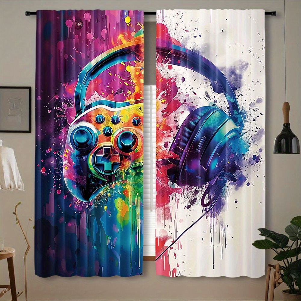 Gaming Controller Curtains Hea - Office Tech Design review and price