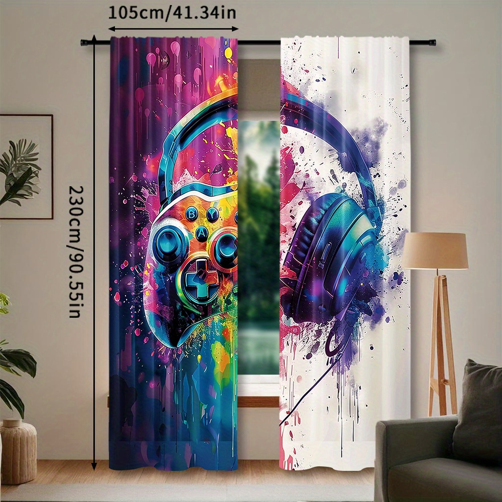 Gaming Controller Curtains Hea - Office Tech Design review and price